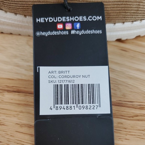 Hey Dude Britt Womens Brown Nut Corduroy Flip Cuff Slip On Booties Shoes - Picture 9 of 16